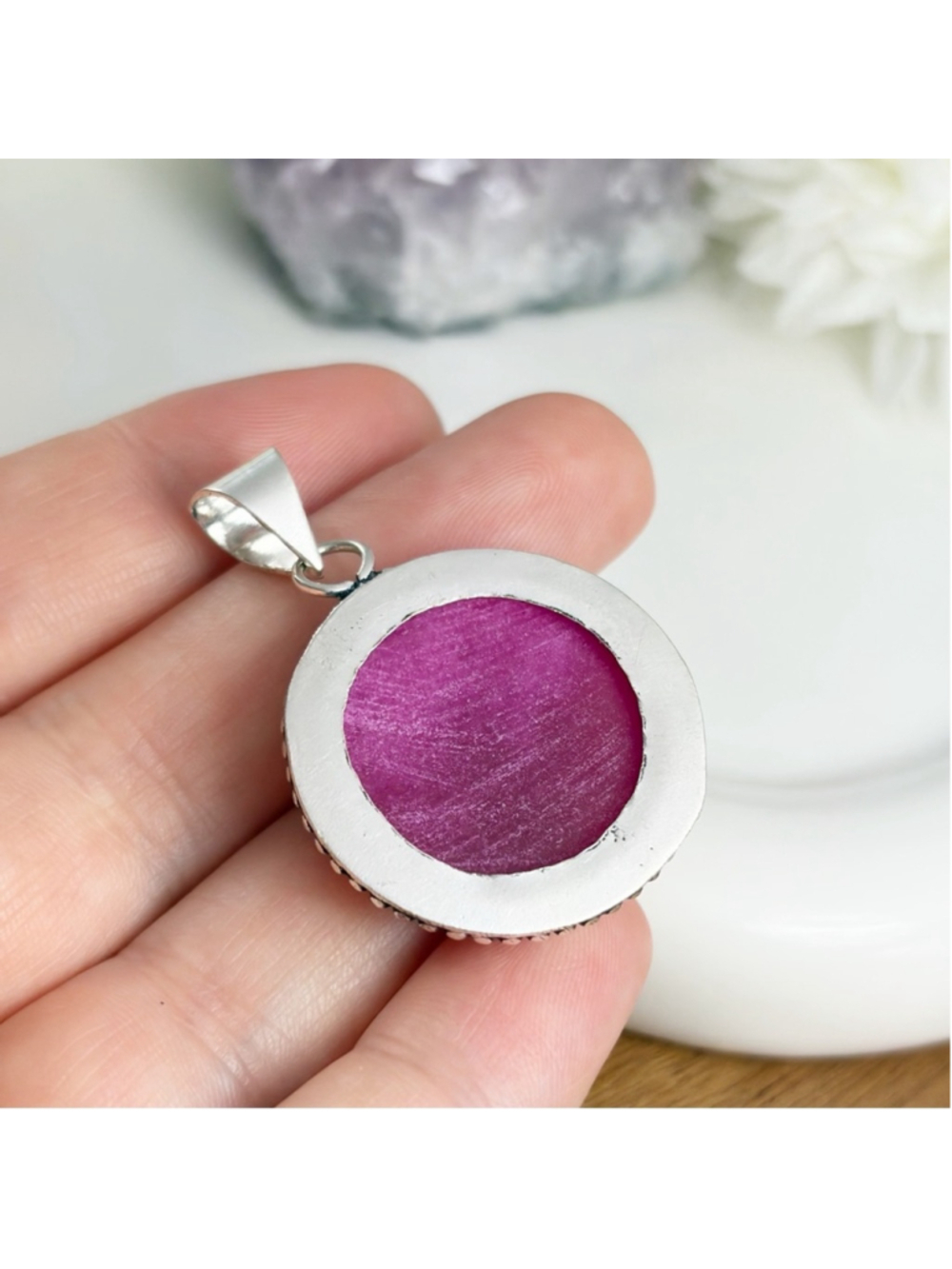 Ruby Pendant Jewelry Set Lot Southwest Boho New 925 Sterling Silver Overlay - Picture 5 of 8